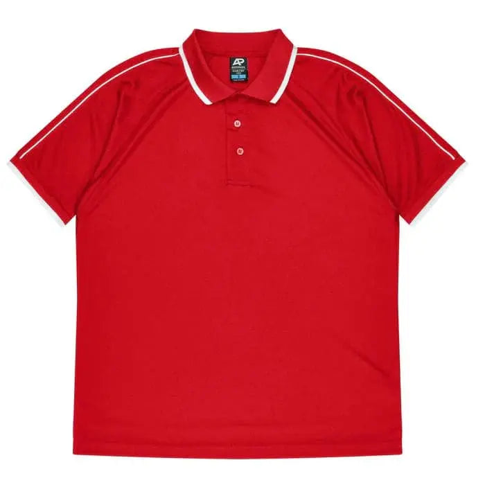 Aussie Pacific Double Bay Men's Polo Shirt 1322  Aussie Pacific RED/WHITE S
